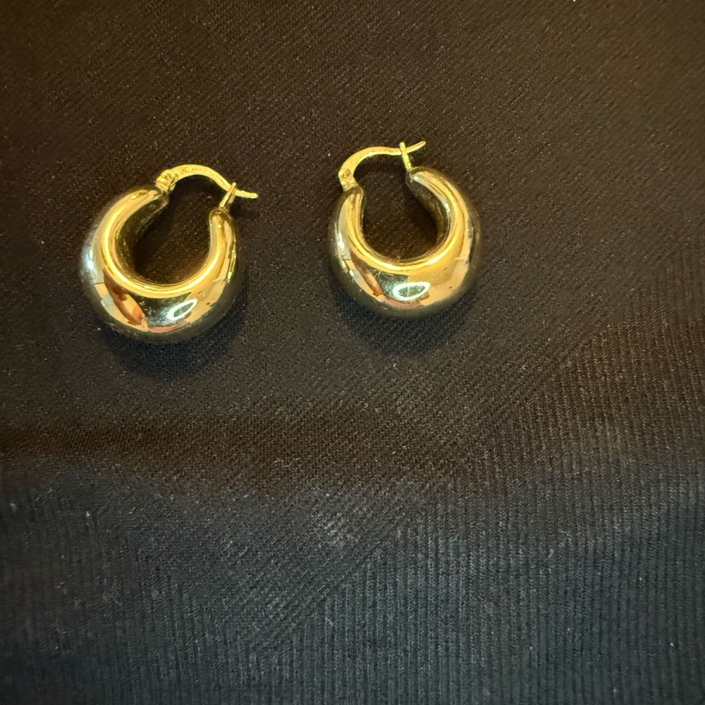 Chunky Gold Hoop Earrings